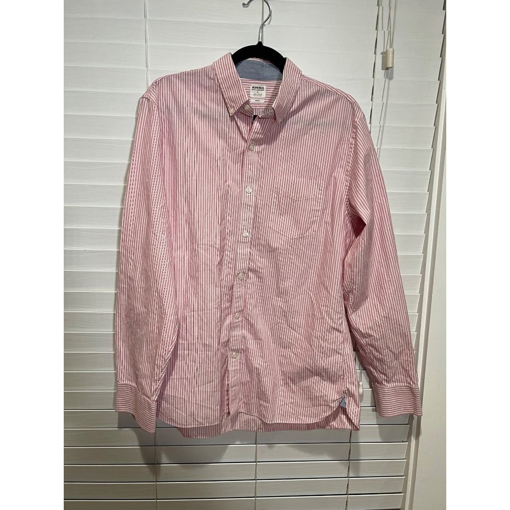 Bonobos Slim Fit Long Sleeve Button‎ Up Shirt - Size L